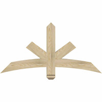 48"W x 24"H x 04"D x 4"F, 12/12 Pitch, Alberta Rough Sawn Timber Gable Bracket, Douglas Fir