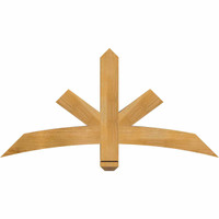48"W x 24"H x 04"D x 4"F, 12/12 Pitch, Alberta Rough Sawn Timber Gable Bracket, Western Red Cedar