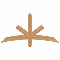48"W x 24"H x 3 1/2"D x 3 1/2"F, 12/12 Pitch, Alberta Smooth Timber Gable Bracket, Western Red Cedar