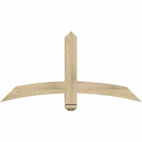 48"W x 24"H x 04"D x 4"F, 12/12 Pitch, Bellingham Rough Sawn Timber Gable Bracket, Douglas Fir