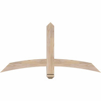48"W x 24"H x 3 1/2"D x 3 1/2"F, 12/12 Pitch, Bellingham Smooth Timber Gable Bracket, Douglas Fir