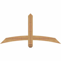 48"W x 24"H x 3 1/2"D x 3 1/2"F, 12/12 Pitch, Bellingham Smooth Timber Gable Bracket, Western Red Cedar