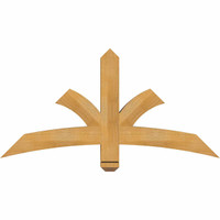48"W x 24"H x 04"D x 4"F, 12/12 Pitch, Davenport Rough Sawn Timber Gable Bracket, Western Red Cedar