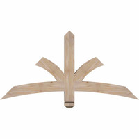 48"W x 24"H x 3 1/2"D x 3 1/2"F, 12/12 Pitch, Davenport Smooth Timber Gable Bracket, Douglas Fir