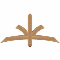 48"W x 24"H x 3 1/2"D x 3 1/2"F, 12/12 Pitch, Davenport Smooth Timber Gable Bracket, Western Red Cedar
