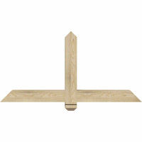 48"W x 24"H x 04"D x 4"F, 12/12 Pitch, Eugene Rough Sawn Timber Gable Bracket, Douglas Fir