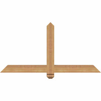 48"W x 24"H x 3 1/2"D x 3 1/2"F, 12/12 Pitch, Eugene Smooth Timber Gable Bracket, Western Red Cedar