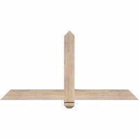 48"W x 24"H x 3 1/2"D x 3 1/2"F, 12/12 Pitch, Eugene Smooth Timber Gable Bracket, Douglas Fir