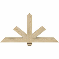 48"W x 24"H x 04"D x 4"F, 12/12 Pitch, Kennewick Rough Sawn Timber Gable Bracket, Douglas Fir