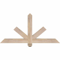 48"W x 24"H x 3 1/2"D x 3 1/2"F, 12/12 Pitch, Kennewick Smooth Timber Gable Bracket, Douglas Fir
