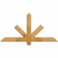 48"W x 24"H x 3 1/2"D x 3 1/2"F, 12/12 Pitch, Kennewick Smooth Timber Gable Bracket, Western Red Cedar