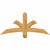 48"W x 22"H x 04"D x 4"F, 11/12 Pitch, Davenport Rough Sawn Timber Gable Bracket, Western Red Cedar