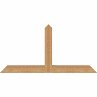 48"W x 24"H x 3 1/2"D x 3 1/2"F, 12/12 Pitch, Portland Smooth Timber Gable Bracket, Western Red Cedar