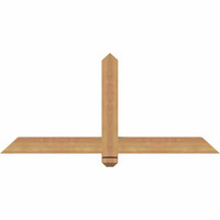 48"W x 22"H x 3 1/2"D x 3 1/2"F, 11/12 Pitch, Eugene Smooth Timber Gable Bracket, Western Red Cedar
