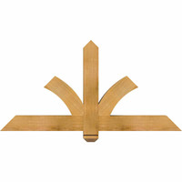 48"W x 24"H x 04"D x 4"F, 12/12 Pitch, Redmond Rough Sawn Timber Gable Bracket, Western Red Cedar
