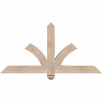 48"W x 24"H x 3 1/2"D x 3 1/2"F, 12/12 Pitch, Redmond Smooth Timber Gable Bracket, Douglas Fir