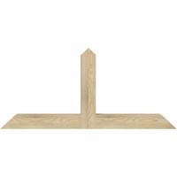 48"W x 22"H x 04"D x 4"F, 11/12 Pitch, Portland Rough Sawn Timber Gable Bracket, Douglas Fir
