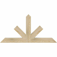 48"W x 24"H x 04"D x 4"F, 12/12 Pitch, Saratoga Rough Sawn Timber Gable Bracket, Douglas Fir
