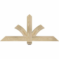 48"W x 22"H x 04"D x 4"F, 11/12 Pitch, Redmond Rough Sawn Timber Gable Bracket, Douglas Fir