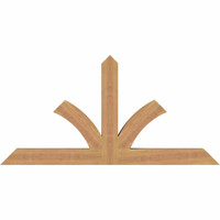 48"W x 24"H x 3 1/2"D x 3 1/2"F, 12/12 Pitch, Richland Smooth Timber Gable Bracket, Western Red Cedar