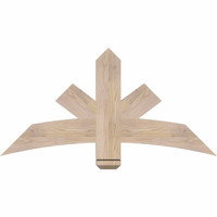 48"W x 24"H x 3 1/2"D x 5 1/2"F, 12/12 Pitch, Alberta Smooth Timber Gable Bracket, Douglas Fir