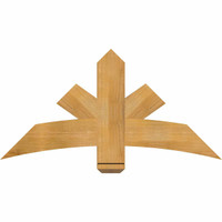48"W x 24"H x 04"D x 6"F, 12/12 Pitch, Alberta Rough Sawn Timber Gable Bracket, Western Red Cedar
