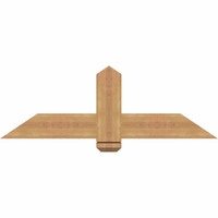 48"W x 16"H x 3 1/2"D x 5 1/2"F, 08/12 Pitch, Eugene Smooth Timber Gable Bracket, Western Red Cedar