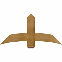 48"W x 24"H x 04"D x 6"F, 12/12 Pitch, Bellingham Rough Sawn Timber Gable Bracket, Western Red Cedar