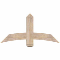 48"W x 24"H x 3 1/2"D x 5 1/2"F, 12/12 Pitch, Bellingham Smooth Timber Gable Bracket, Douglas Fir