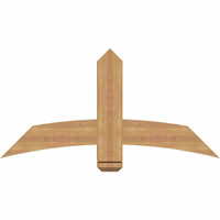 48"W x 24"H x 3 1/2"D x 5 1/2"F, 12/12 Pitch, Bellingham Smooth Timber Gable Bracket, Western Red Cedar