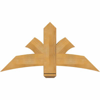 48"W x 24"H x 04"D x 6"F, 12/12 Pitch, Davenport Rough Sawn Timber Gable Bracket, Western Red Cedar