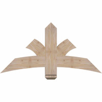 48"W x 24"H x 3 1/2"D x 5 1/2"F, 12/12 Pitch, Davenport Smooth Timber Gable Bracket, Douglas Fir