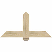 48"W x 24"H x 04"D x 6"F, 12/12 Pitch, Eugene Rough Sawn Timber Gable Bracket, Douglas Fir