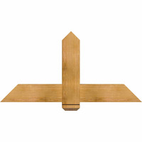 48"W x 24"H x 04"D x 6"F, 12/12 Pitch, Eugene Rough Sawn Timber Gable Bracket, Western Red Cedar