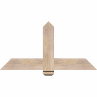 48"W x 24"H x 3 1/2"D x 5 1/2"F, 12/12 Pitch, Eugene Smooth Timber Gable Bracket, Douglas Fir
