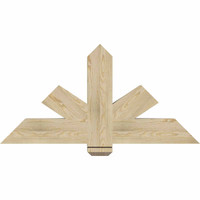 48"W x 24"H x 04"D x 6"F, 12/12 Pitch, Kennewick Rough Sawn Timber Gable Bracket, Douglas Fir
