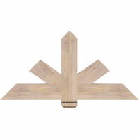 48"W x 24"H x 3 1/2"D x 5 1/2"F, 12/12 Pitch, Kennewick Smooth Timber Gable Bracket, Douglas Fir