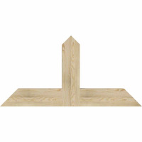 48"W x 24"H x 04"D x 6"F, 12/12 Pitch, Portland Rough Sawn Timber Gable Bracket, Douglas Fir