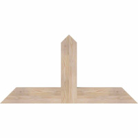 48"W x 24"H x 3 1/2"D x 5 1/2"F, 12/12 Pitch, Portland Smooth Timber Gable Bracket, Douglas Fir