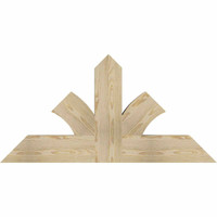 48"W x 24"H x 04"D x 6"F, 12/12 Pitch, Richland Rough Sawn Timber Gable Bracket, Douglas Fir