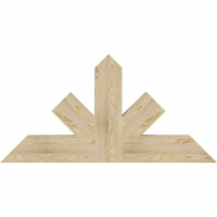 48"W x 24"H x 04"D x 6"F, 12/12 Pitch, Saratoga Rough Sawn Timber Gable Bracket, Douglas Fir