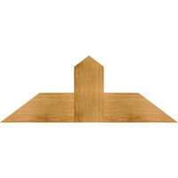 36"W x 13"H x 04"D x 6"F, 09/12 Pitch, Portland Rough Sawn Timber Gable Bracket, Western Red Cedar