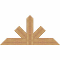 48"W x 24"H x 3 1/2"D x 5 1/2"F, 12/12 Pitch, Saratoga Smooth Timber Gable Bracket, Western Red Cedar
