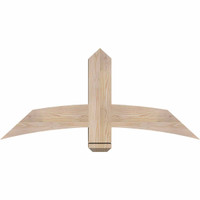 48"W x 22"H x 5 1/2"D x 5 1/2"F, 11/12 Pitch, Bellingham Smooth Timber Gable Bracket, Douglas Fir