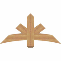 48"W x 24"H x 5 1/2"D x 5 1/2"F, 12/12 Pitch, Alberta Smooth Timber Gable Bracket, Western Red Cedar