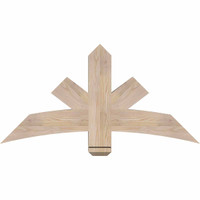 48"W x 24"H x 5 1/2"D x 5 1/2"F, 12/12 Pitch, Alberta Smooth Timber Gable Bracket, Douglas Fir