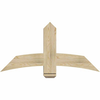 48"W x 24"H x 06"D x 6"F, 12/12 Pitch, Bellingham Rough Sawn Timber Gable Bracket, Douglas Fir