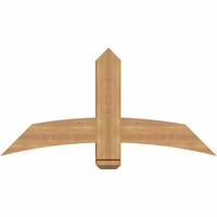 48"W x 24"H x 5 1/2"D x 5 1/2"F, 12/12 Pitch, Bellingham Smooth Timber Gable Bracket, Western Red Cedar