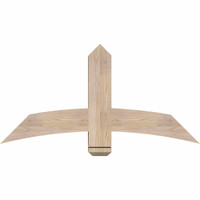 48"W x 24"H x 5 1/2"D x 5 1/2"F, 12/12 Pitch, Bellingham Smooth Timber Gable Bracket, Douglas Fir