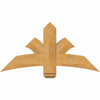 48"W x 24"H x 06"D x 6"F, 12/12 Pitch, Davenport Rough Sawn Timber Gable Bracket, Western Red Cedar